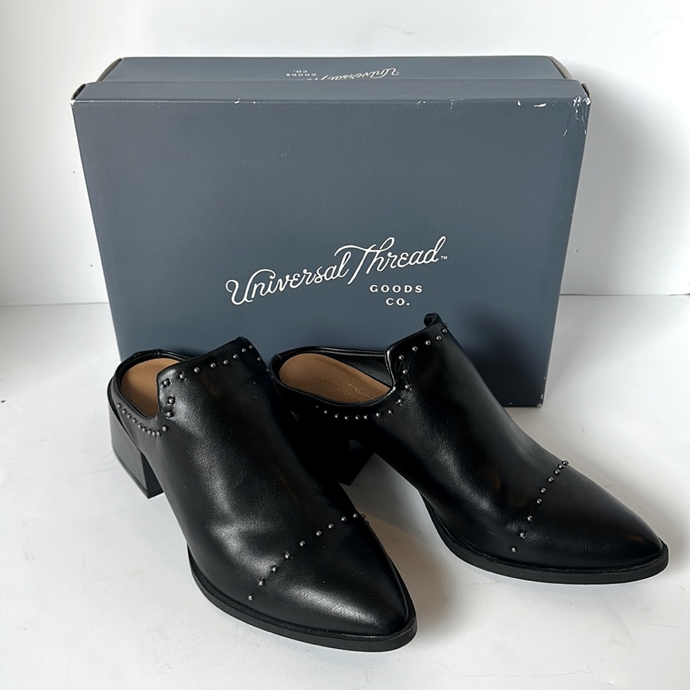 Black mules/slides